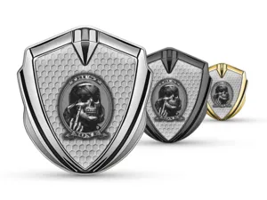 Metal Emblem Badge Minimal Style Universal Fit